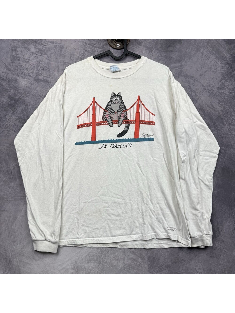 Vintage B Kliban San Francisco Golden Gate Bridge cat crazy shirts t-shirt M